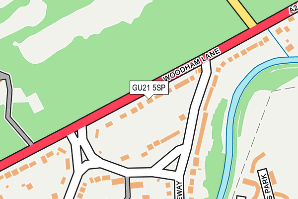 GU21 5SP map - OS OpenMap – Local (Ordnance Survey)