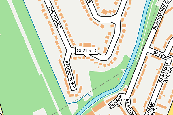GU21 5TD map - OS OpenMap – Local (Ordnance Survey)