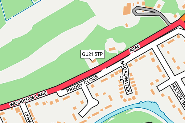 GU21 5TP map - OS OpenMap – Local (Ordnance Survey)