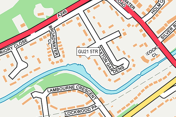 GU21 5TR map - OS OpenMap – Local (Ordnance Survey)