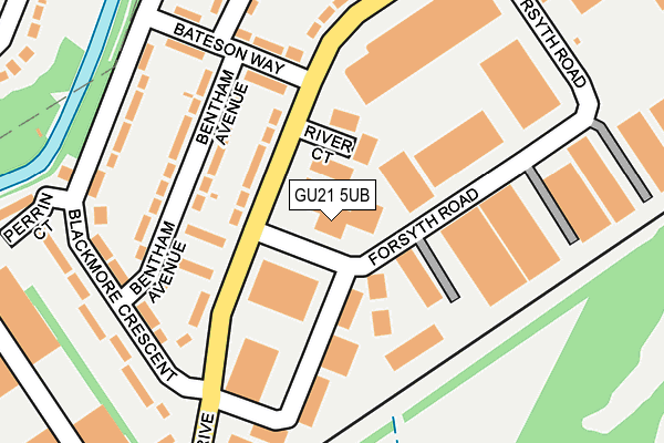 GU21 5UB map - OS OpenMap – Local (Ordnance Survey)