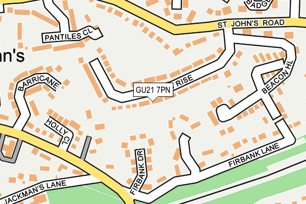 GU21 7PN map - OS OpenMap – Local (Ordnance Survey)