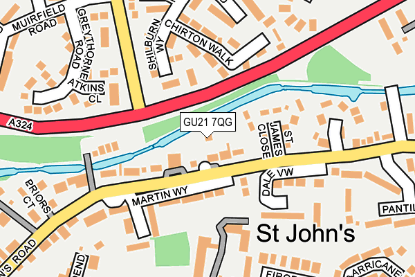 GU21 7QG map - OS OpenMap – Local (Ordnance Survey)