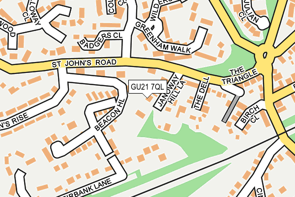 GU21 7QL map - OS OpenMap – Local (Ordnance Survey)