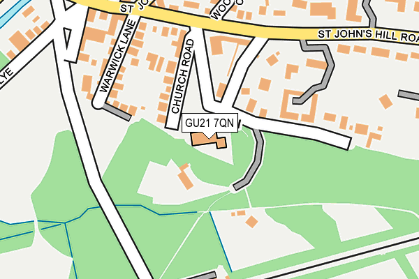 GU21 7QN map - OS OpenMap – Local (Ordnance Survey)