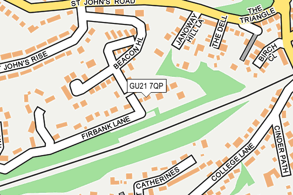 GU21 7QP map - OS OpenMap – Local (Ordnance Survey)