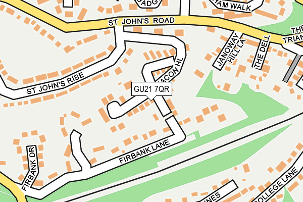 GU21 7QR map - OS OpenMap – Local (Ordnance Survey)