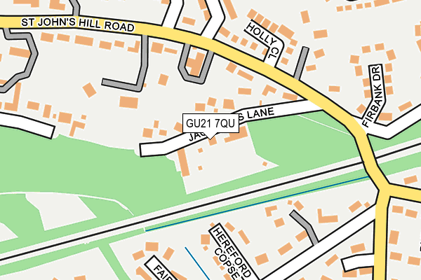 GU21 7QU map - OS OpenMap – Local (Ordnance Survey)