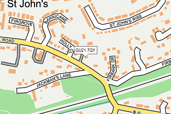 GU21 7QY map - OS OpenMap – Local (Ordnance Survey)