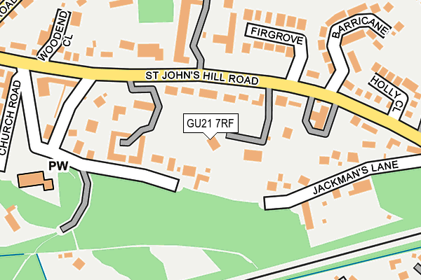 GU21 7RF map - OS OpenMap – Local (Ordnance Survey)