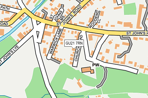 GU21 7RN map - OS OpenMap – Local (Ordnance Survey)