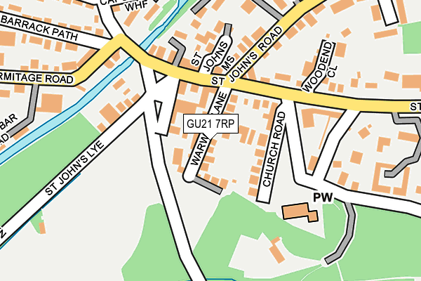 GU21 7RP map - OS OpenMap – Local (Ordnance Survey)