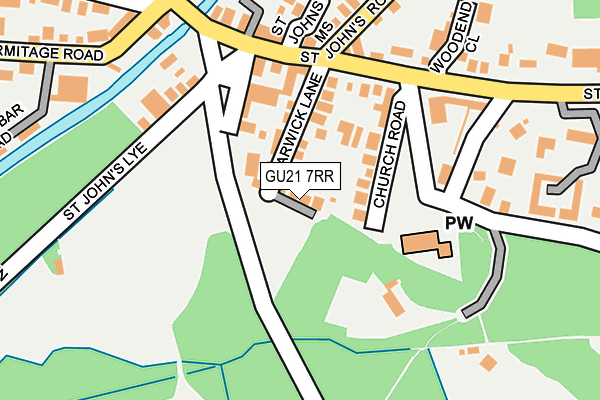 GU21 7RR map - OS OpenMap – Local (Ordnance Survey)