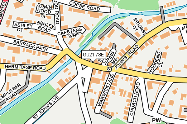 GU21 7SE map - OS OpenMap – Local (Ordnance Survey)