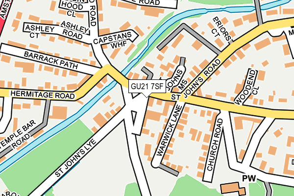 GU21 7SF map - OS OpenMap – Local (Ordnance Survey)