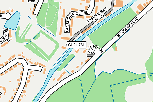 GU21 7SL map - OS OpenMap – Local (Ordnance Survey)