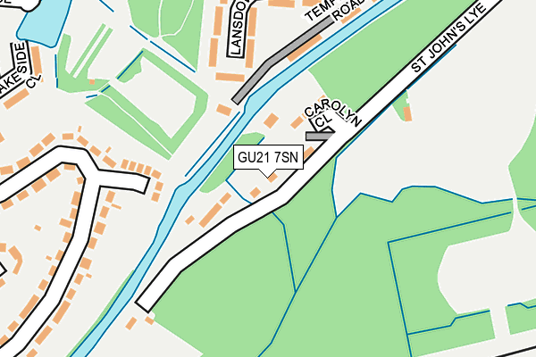 GU21 7SN map - OS OpenMap – Local (Ordnance Survey)