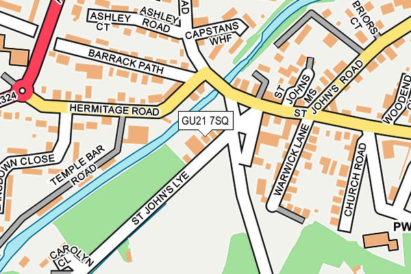 GU21 7SQ map - OS OpenMap – Local (Ordnance Survey)