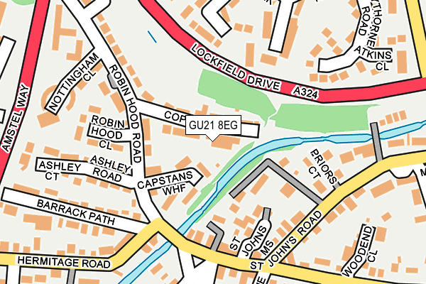 GU21 8EG map - OS OpenMap – Local (Ordnance Survey)