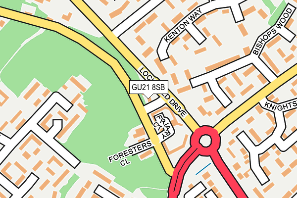 GU21 8SB map - OS OpenMap – Local (Ordnance Survey)