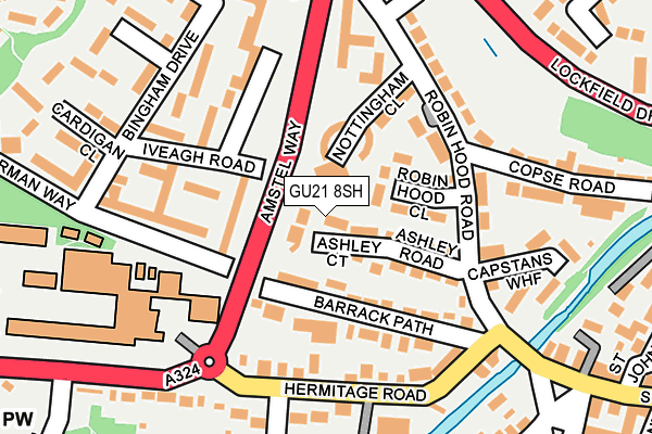 GU21 8SH map - OS OpenMap – Local (Ordnance Survey)