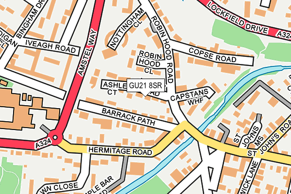 GU21 8SR map - OS OpenMap – Local (Ordnance Survey)