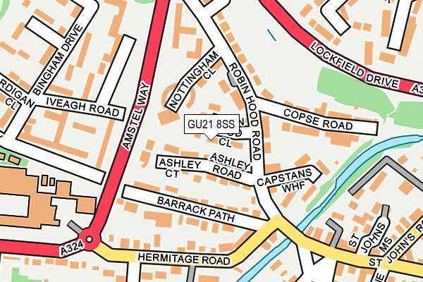 GU21 8SS map - OS OpenMap – Local (Ordnance Survey)