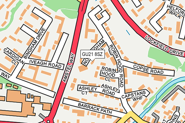 GU21 8SZ map - OS OpenMap – Local (Ordnance Survey)