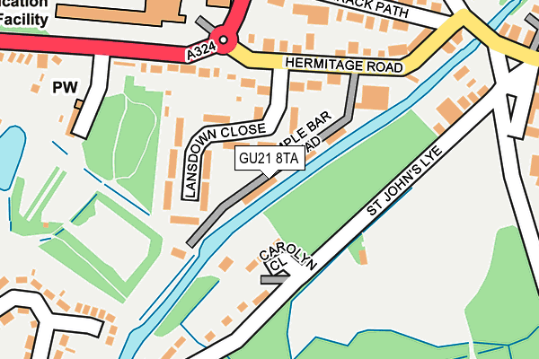GU21 8TA map - OS OpenMap – Local (Ordnance Survey)