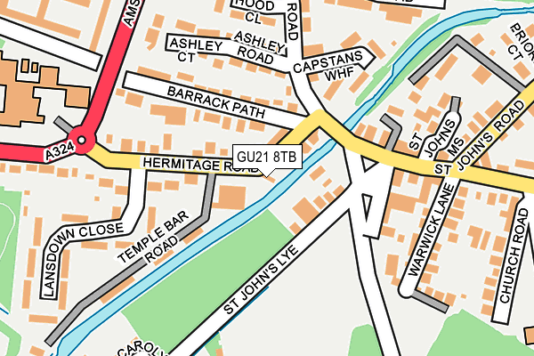 GU21 8TB map - OS OpenMap – Local (Ordnance Survey)