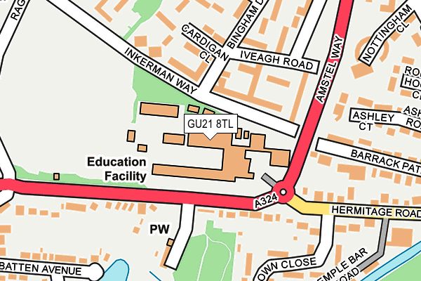 GU21 8TL map - OS OpenMap – Local (Ordnance Survey)