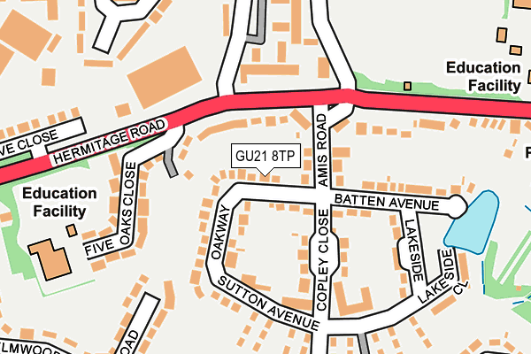 GU21 8TP map - OS OpenMap – Local (Ordnance Survey)