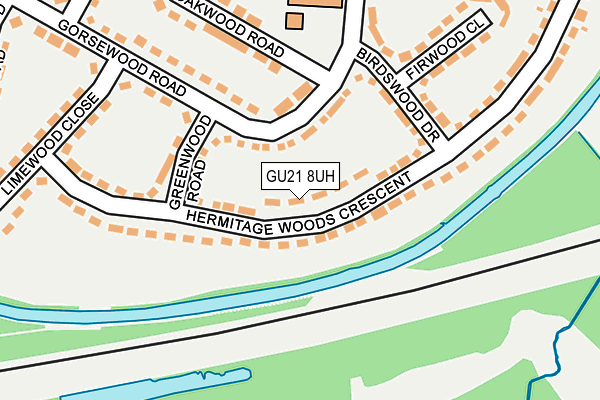 GU21 8UH map - OS OpenMap – Local (Ordnance Survey)