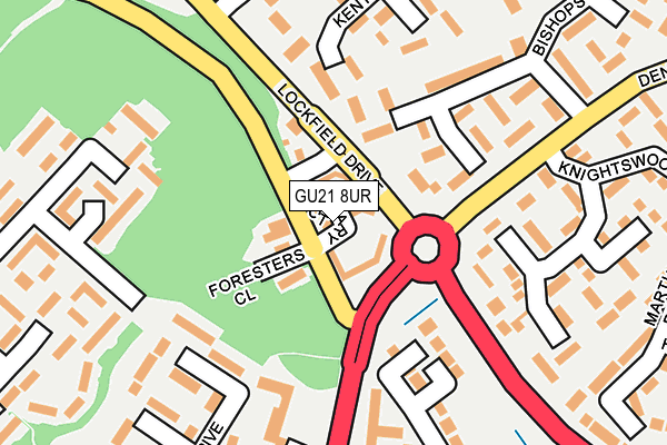 GU21 8UR map - OS OpenMap – Local (Ordnance Survey)