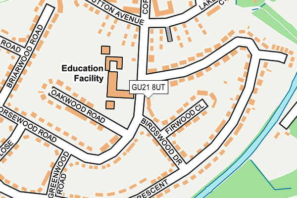GU21 8UT map - OS OpenMap – Local (Ordnance Survey)