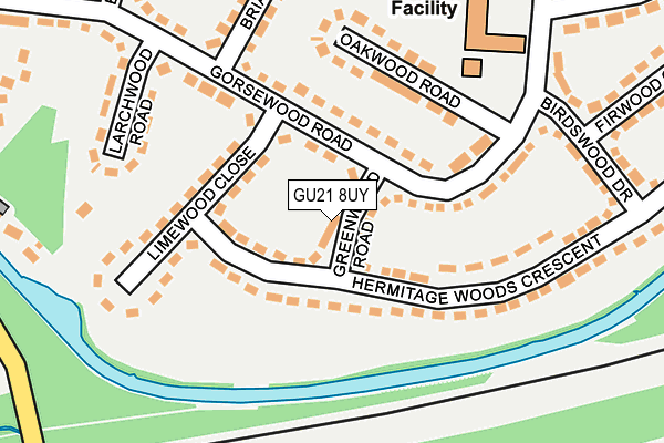 GU21 8UY map - OS OpenMap – Local (Ordnance Survey)