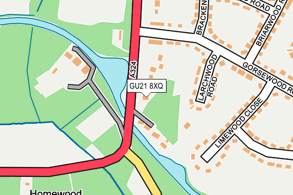 GU21 8XQ map - OS OpenMap – Local (Ordnance Survey)