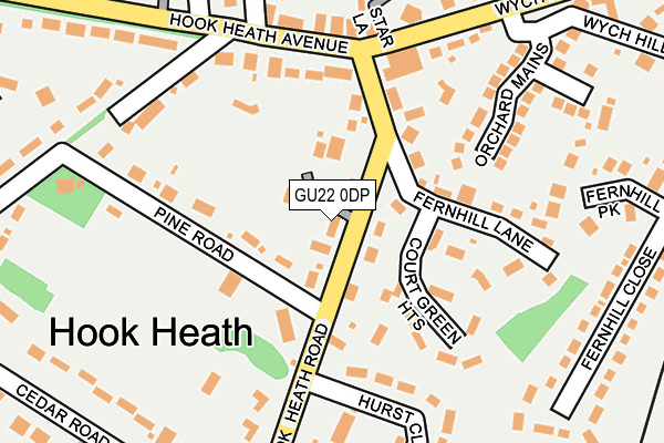 GU22 0DP map - OS OpenMap – Local (Ordnance Survey)