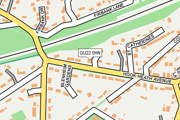 GU22 0HN map - OS OpenMap – Local (Ordnance Survey)