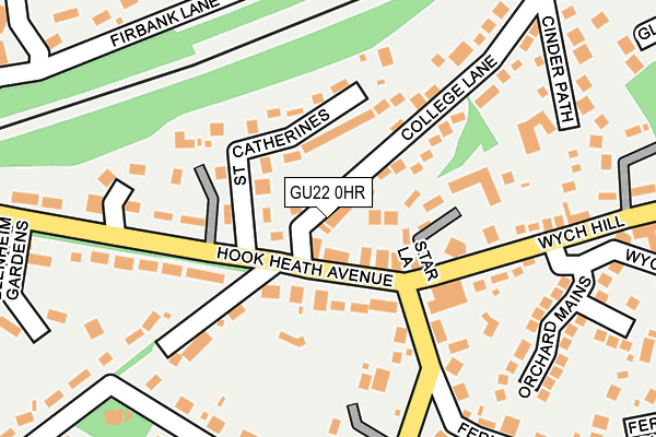 GU22 0HR map - OS OpenMap – Local (Ordnance Survey)