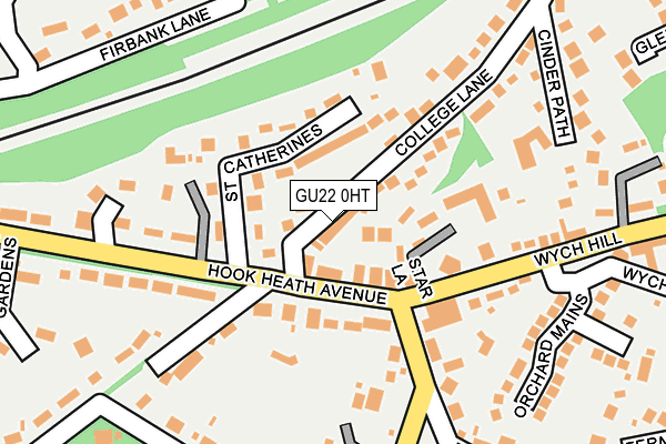 GU22 0HT map - OS OpenMap – Local (Ordnance Survey)