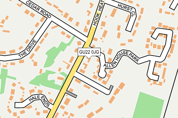 GU22 0JG map - OS OpenMap – Local (Ordnance Survey)