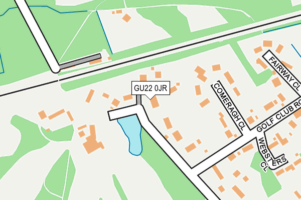 GU22 0JR map - OS OpenMap – Local (Ordnance Survey)