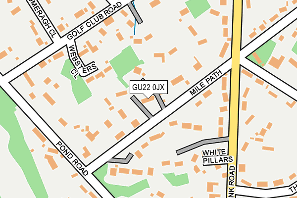 GU22 0JX map - OS OpenMap – Local (Ordnance Survey)