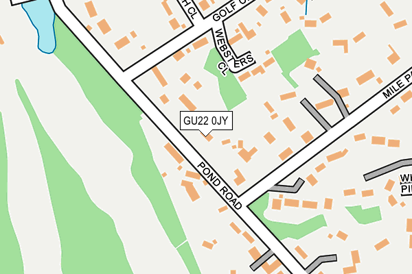 GU22 0JY map - OS OpenMap – Local (Ordnance Survey)