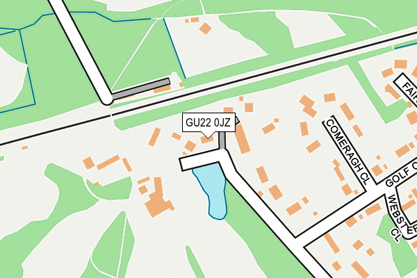 GU22 0JZ map - OS OpenMap – Local (Ordnance Survey)