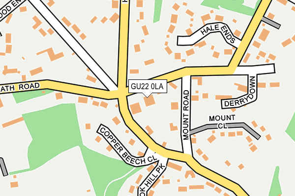 GU22 0LA map - OS OpenMap – Local (Ordnance Survey)