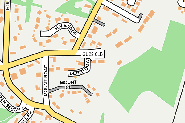 GU22 0LB map - OS OpenMap – Local (Ordnance Survey)