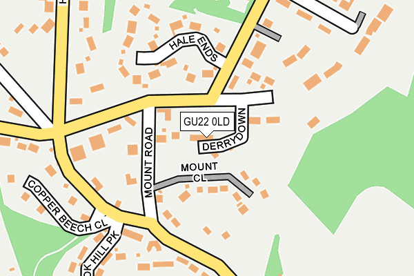 GU22 0LD map - OS OpenMap – Local (Ordnance Survey)