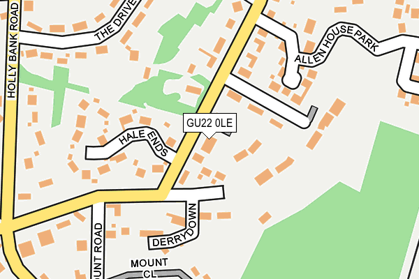 GU22 0LE map - OS OpenMap – Local (Ordnance Survey)